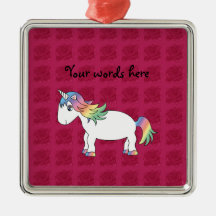 Regnbågeunicornrosa ros julgransdekoration