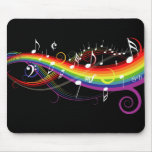 Regnbågevitmusik noter Mousepad Mus Matta