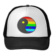 RegnbågeYin Yang hattar Mesh Kepsar