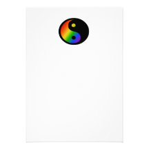 RegnbågeYin Yang inbjudan