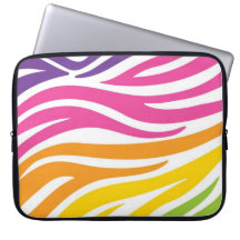 Regnbågezebra tryck laptop datorskydd