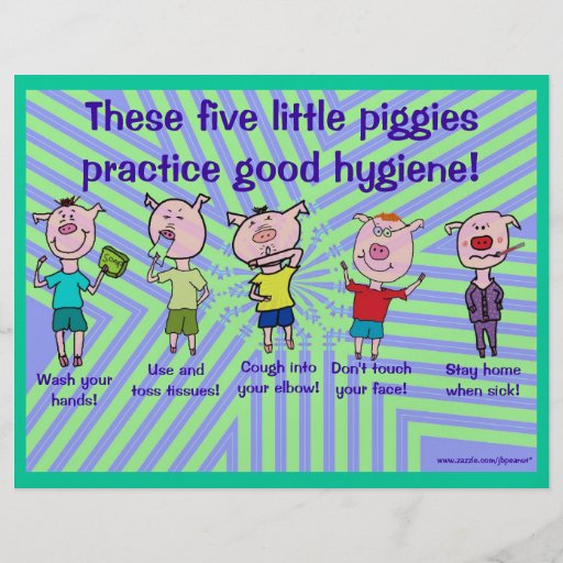 Reklamblad för fem lite piggies personliga flygblad