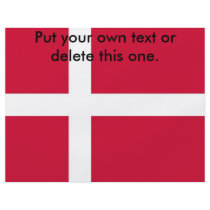 Reklamblad med flagga av Danmark