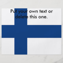Reklamblad med flagga av Finland Full Färg Flygblad