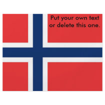 Reklamblad med flagga av Norge