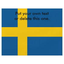 Reklamblad med flagga av Sverige