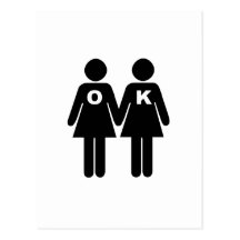 reko ATT VARA GLAD (lesbisken) Vykort