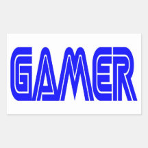 Rektangulära klistermärkear för Gamer