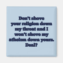 Religion VS. ateism, del 2 Kylskåps Magneter