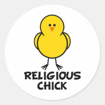 Religiös chick klistermärke