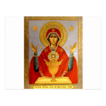 religiös symbol heliga mary och barn vykort