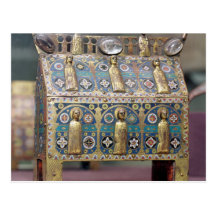 ReliquaryChasse, Limoges, c.1200-50 Vykort
