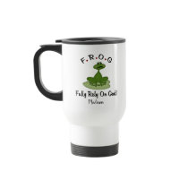Rely fullständigt på gud kaffe mugg