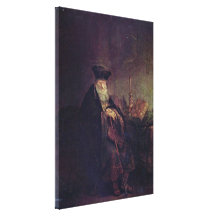 Rembrandt Harmenszoon skåpbil Rijn - biblisk figur Kanvasdukar Med Gallerikvalitet