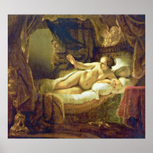 Rembrandt Harmenszoon skåpbil Rijn - Danae Posters