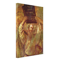 Rembrandt Harmenszoon skåpbil Rijn - Moses Sträckt Kanvastryck