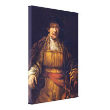 Rembrandt Harmenszoon skåpbil Rijn - självporträtt Sträckta Canvas Tryck