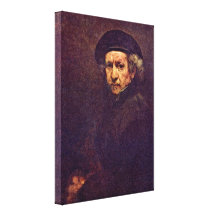 Rembrandt Harmenszoon skåpbil Rijn - självporträtt Kanvasdukar Med Gallerikvalitet