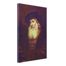 Rembrandt Harmenszoon skåpbil Rijn - skäggig gamal Kanvasdukar Med Gallerikvalitet
