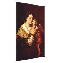 Rembrandt Harmenszoon skåpbil Rijn - Venus och kär Sträckt Canvastryck