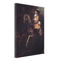 Rembrandt Van Rijn - Frederick Rihel med hästen Sträckt Kanvastryck