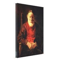 Rembrandt Van Rijn - gamal man i fåtöljen Canvasduk Med Gallerikvalitet