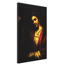 Rembrandt Van Rijn - gammal kvinna med sjalett Canvastryck
