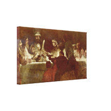 Rembrandt Van Rijn - komplott av Batavians Sträckta Canvas Tryck