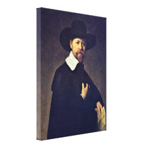 Rembrandt Van Rijn - porträtt av martenen Looten Canvasdukar Med Gallerikvalitet