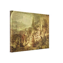 Rembrandt Van Rijn - predika John The Baptist Canvastryck
