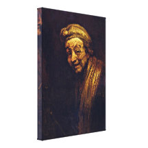 Rembrandt Van Rijn - självporträtt som Zeuxis Sträckta Canvas Tryck