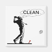 Ren diskaremagnet för Golf Kylskåpmagneter