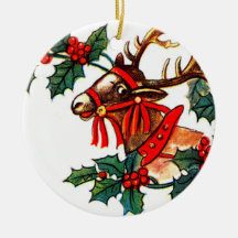 Ren och järnek julgranskula