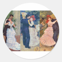 Renoir - dans i staden, landet och Bougivalen Klistermärke