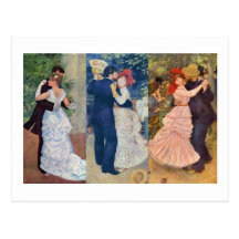 Renoir - dans i staden, landet och Bougivalen Vykort
