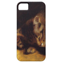 Renoir som sovar fodral för kattiPhone 5 iPhone 5 Case-Mate Cases