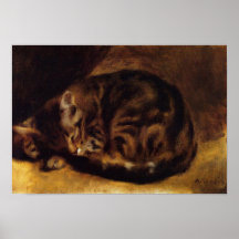 Renoir som sovar kattaffischen