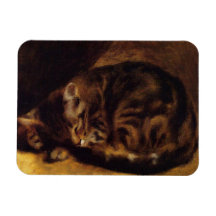 Renoir som sovar kattmagneten