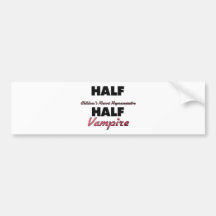 Representativ halv vampyr för halva barns semester bildekal