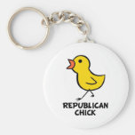 Republikansk chick Keychain Nyckel Ringar