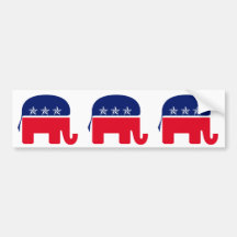 Republikansk elefant bildekal