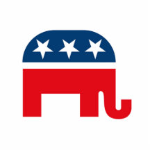 Republikansk elefant cut out