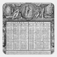 Republikansk kalender, 22nd September 1793 Fyrkantigt Klistermärke