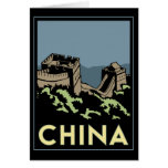 reser den retro väggasia för chinan underbara art  hälsningskort