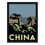 reser den retro väggasia för chinan underbara art  vykort