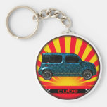 Resningsolkub Keychain Nyckelringar
