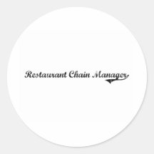 Restaurangen kedjar chefprofessionelljobb runda klistermärken
