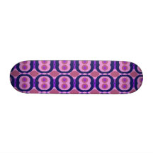 Retro 1970s design with small circles fuchsia skateboard decks