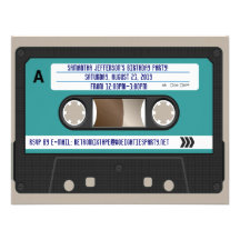 Retro 80-talkassettMixtape personlig Tillkännagivande