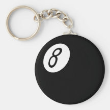 Retro 8-Ball Nyckelring